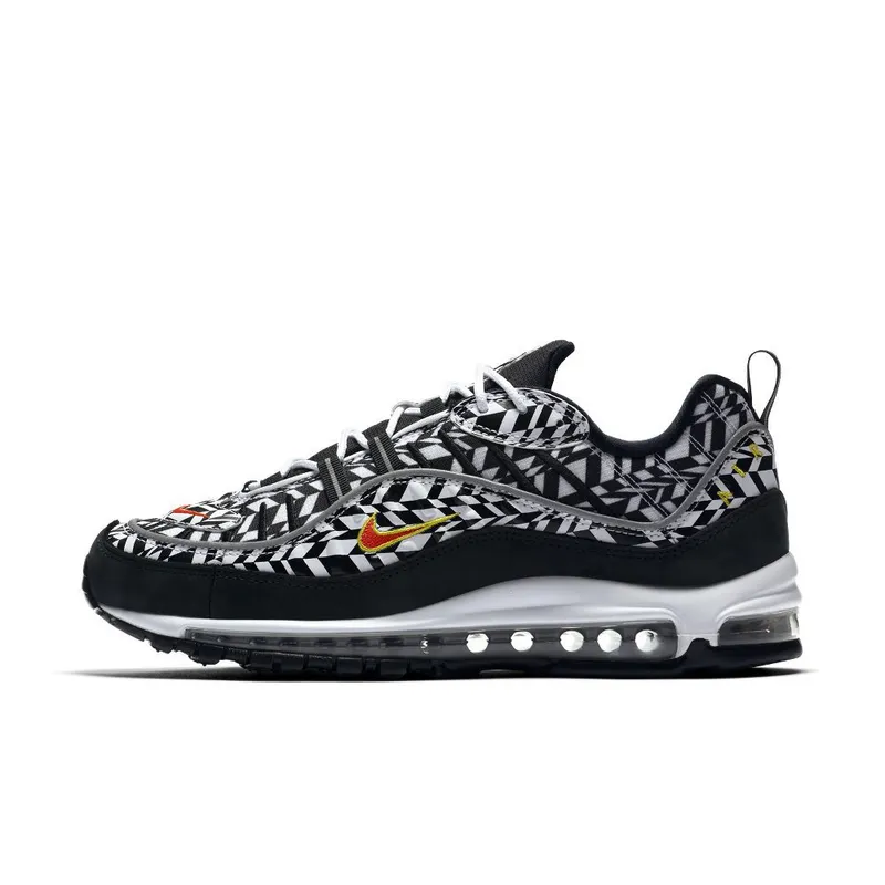 Nike Air Max 98 ‘White & Black & Team Orange’ (AQ4130-100)