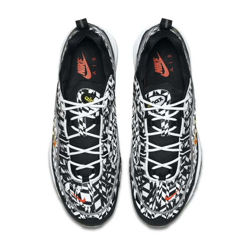 Nike Air Max 98 ‘White & Black & Team Orange’ (AQ4130-100)