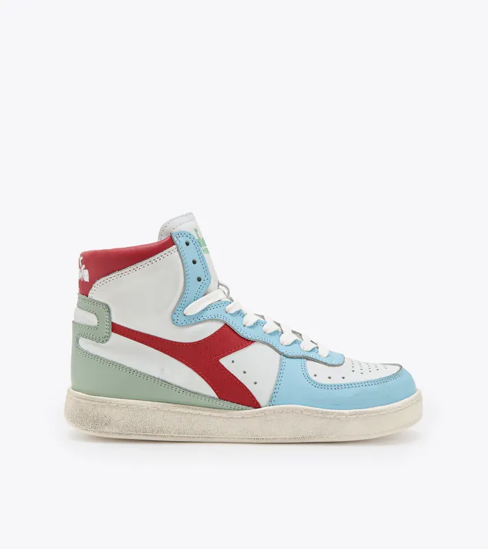 Diadora Mi Basket Used White / Aquamarine (201.158569_D0328)