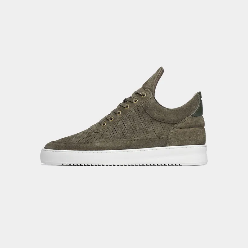 Filling Pieces Low Top Perforated Organic Green