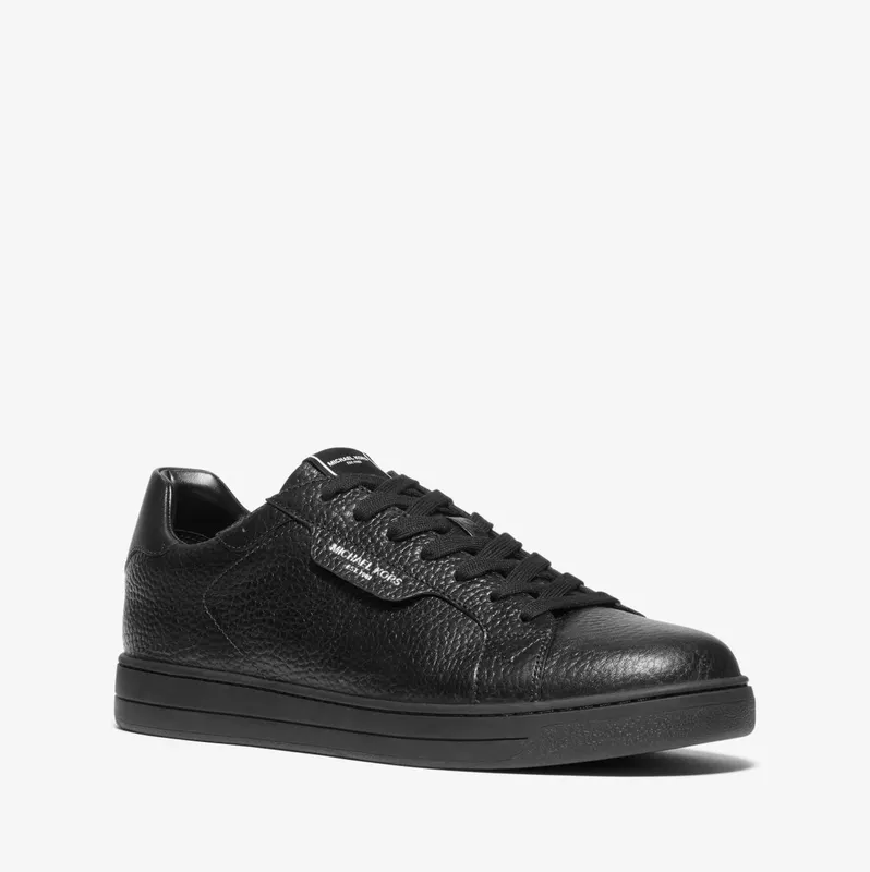 Michael Kors MK Keating Pebbled Leather Trainers – Black (42F9KEFS1L-0001)