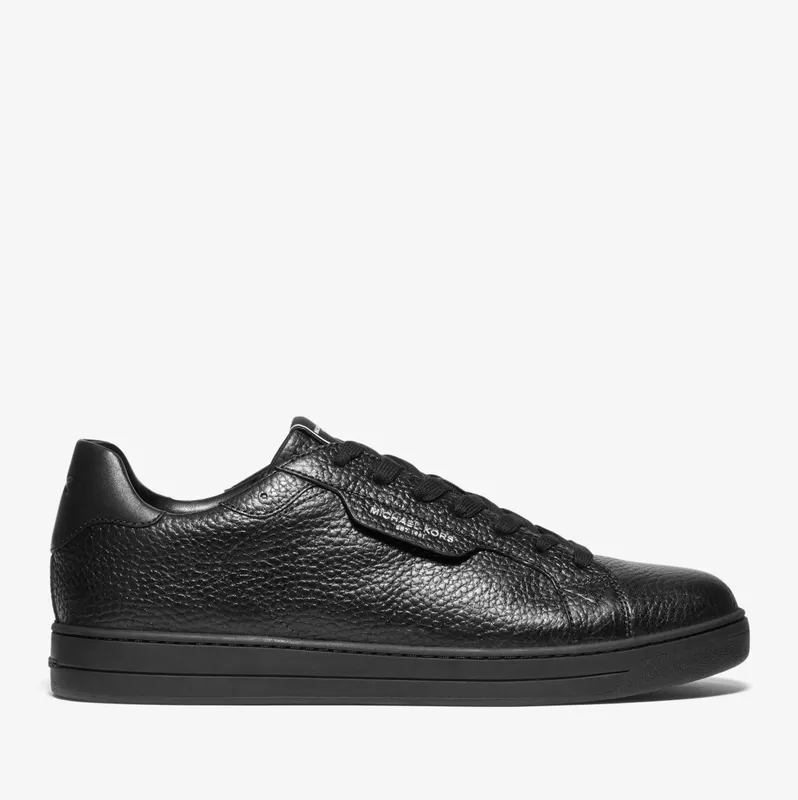 Michael Kors MK Keating Pebbled Leather Trainers – Black (42F9KEFS1L-0001)