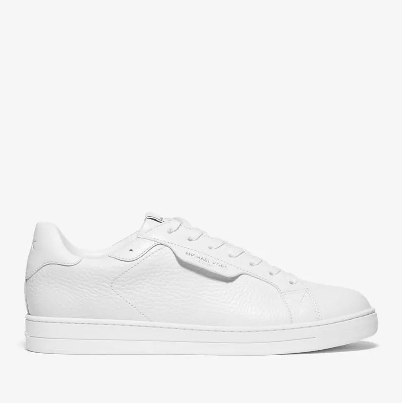 Michael Kors MK Keating Pebbled Leather Trainers – Optic White (42F9KEFS1L-1999)