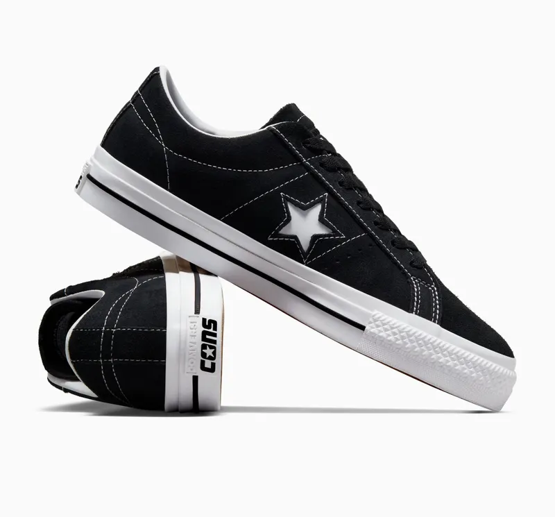 Converse CONS One Star Pro Suede Zwart/zwart/wit