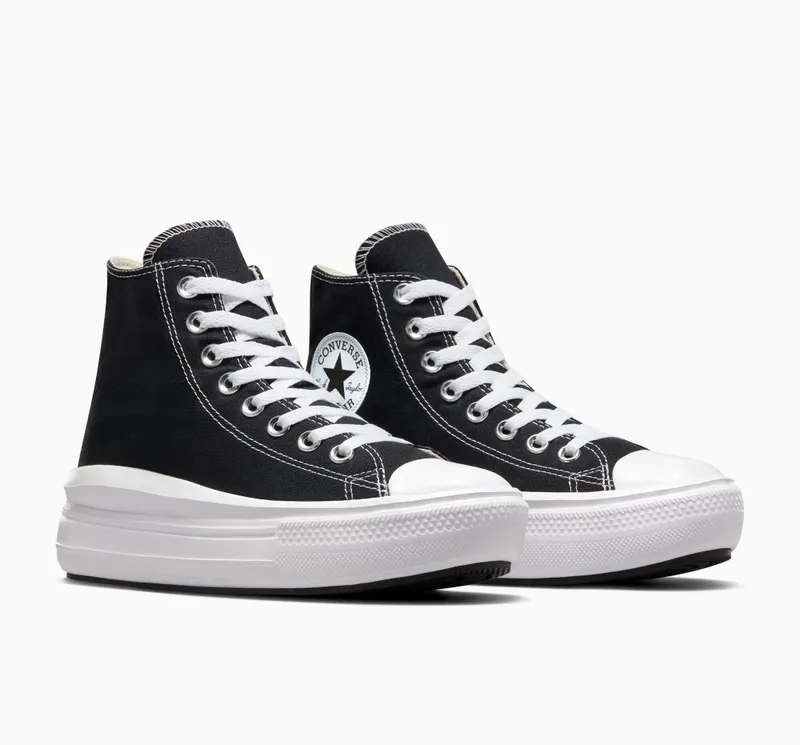 Converse Chuck Taylor All Star Move Zwart/natural Ivory/wit