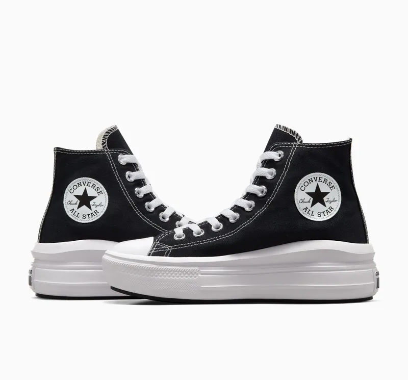 Converse Chuck Taylor All Star Move Zwart/natural Ivory/wit