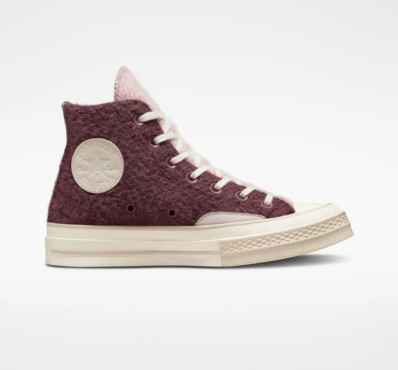 Converse Chuck ’70 Cozy Knit Dark Wine/stone Mauve/egret