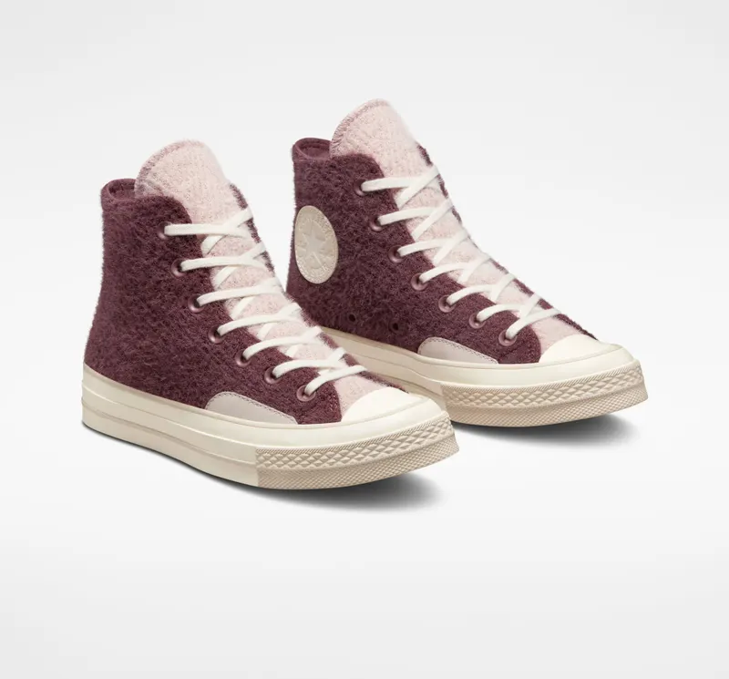 Converse Chuck ’70 Cozy Knit Dark Wine/stone Mauve/egret