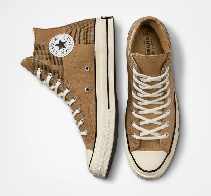 Converse Chuck 70 Patchwork Herringbone Sand Dune/egret/zwart