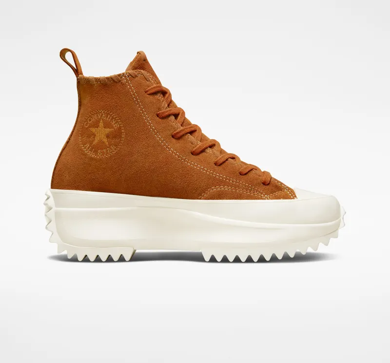 Converse Run Star Hike Platform Embroidered Florals Amber Sepia/egret/egret