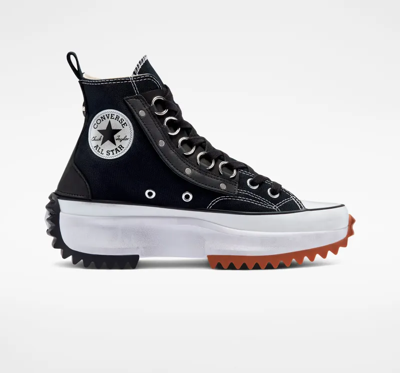 Converse Run Star Hike Platform Punk Academia Black Metal Ring