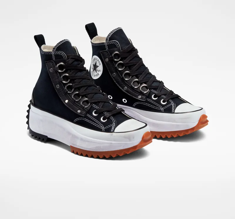 Converse Run Star Hike Platform Punk Academia Black Metal Ring