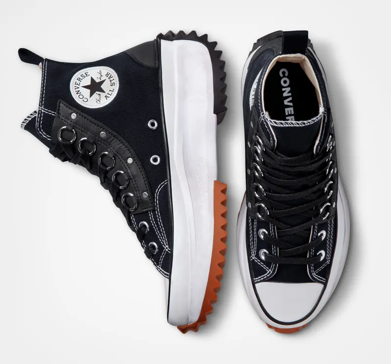 Converse Run Star Hike Platform Punk Academia Black Metal Ring