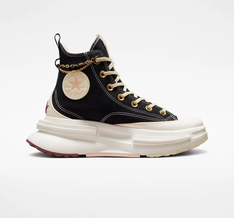 Converse Run Star Legacy CX Platform Gold Chain Zwart/egret/back Alley Brick