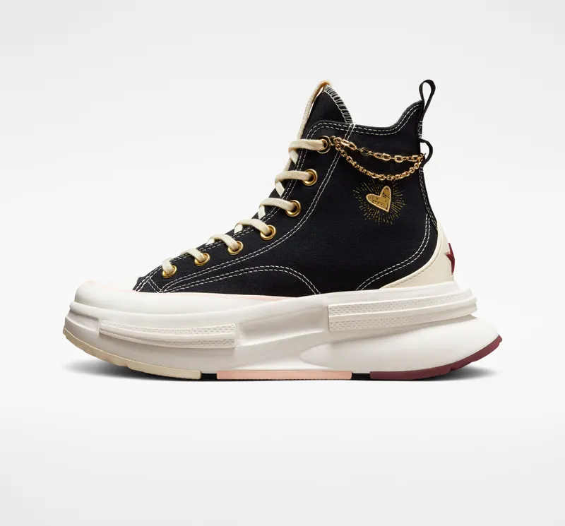 Converse Run Star Legacy CX Platform Gold Chain Zwart/egret/back Alley Brick