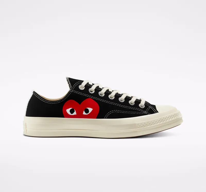 Converse Converse x Comme des Garçons PLAY Chuck 70 Zwart/wit/high Risk Red (150206C)