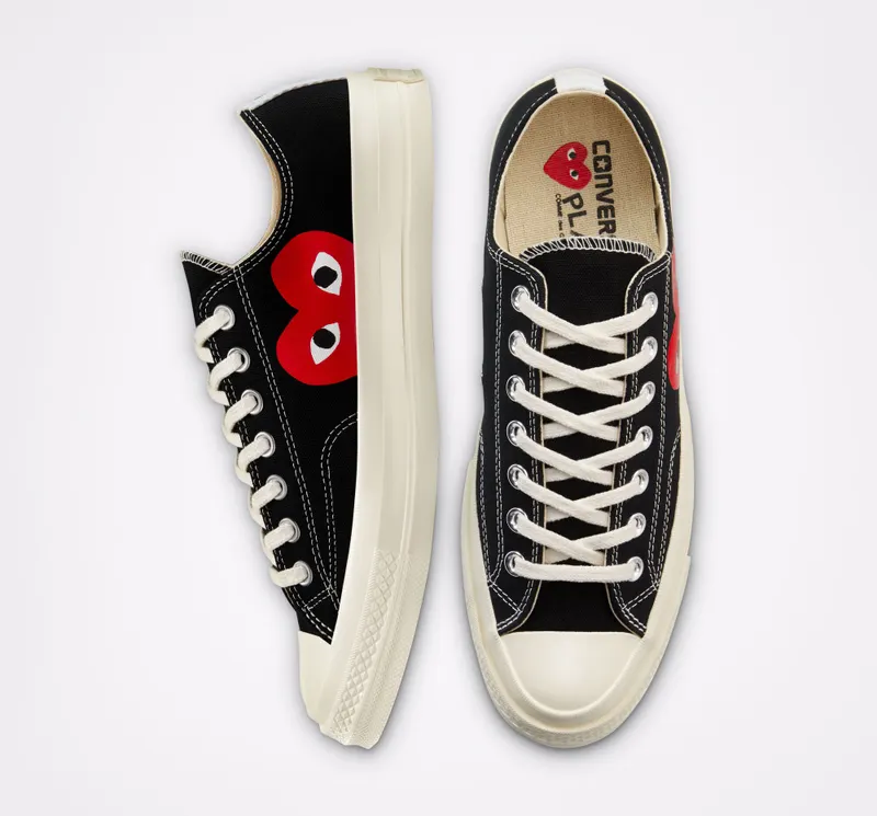 Converse Converse x Comme des Garçons PLAY Chuck 70 Zwart/wit/high Risk Red (150206C)