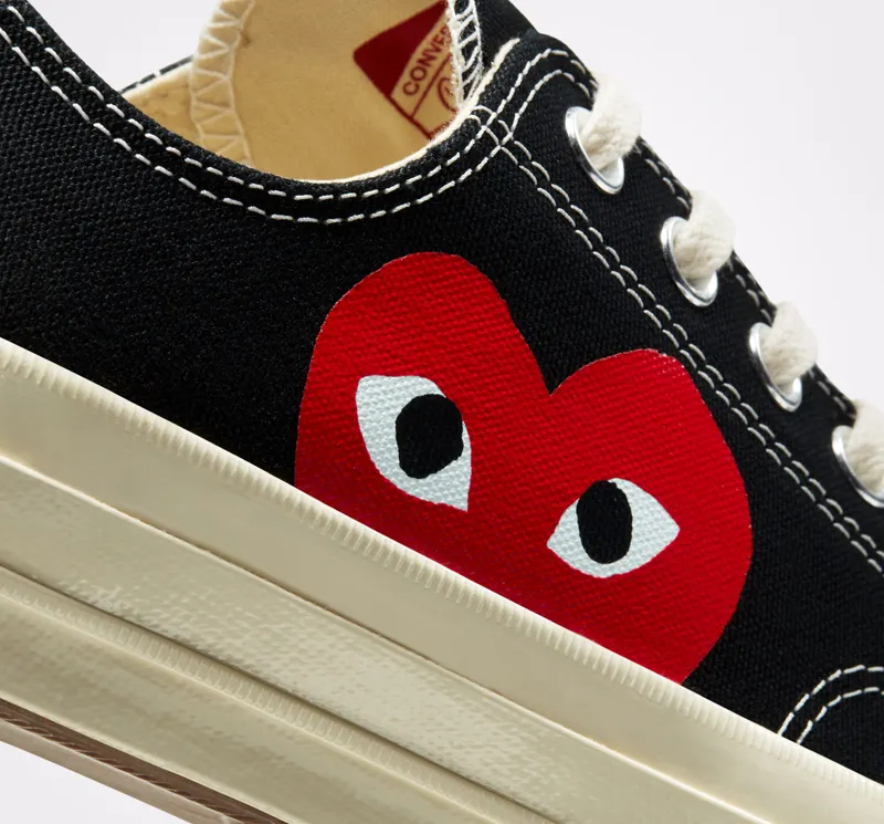 Converse Converse x Comme des Garçons PLAY Chuck 70 Zwart/wit/high Risk Red (150206C)