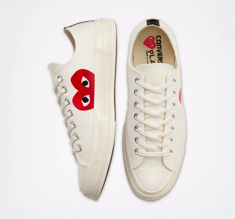 Converse Converse x Comme des Garçons PLAY Chuck 70 Milk/wit/high Risk Red (150207C)