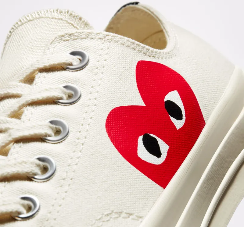 Converse Converse x Comme des Garçons PLAY Chuck 70 Milk/wit/high Risk Red (150207C)