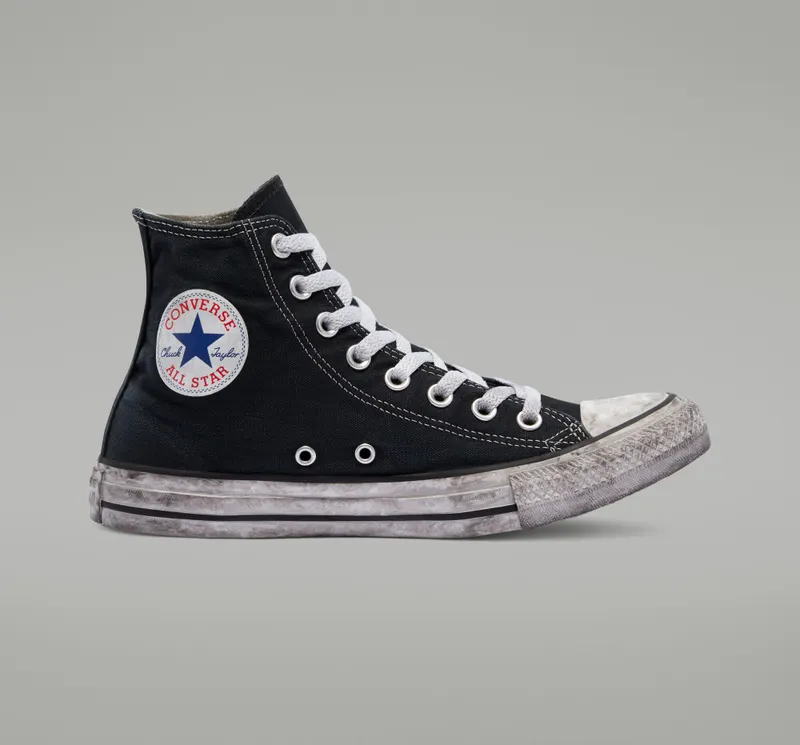 Converse Chuck Taylor All Star Canvas Smoke Zwart/zwart/wit
