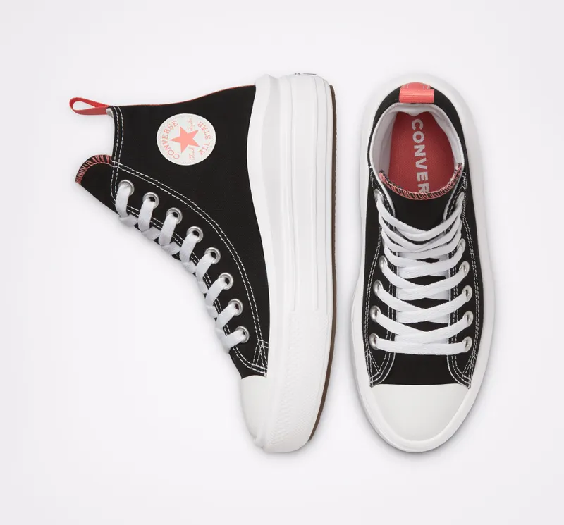 Converse Chuck Taylor All Star Move Platform Zwart/pink Salt/wit (271716C)