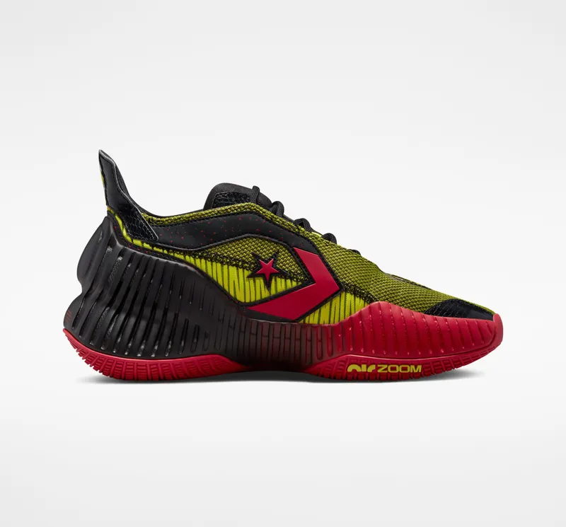 Converse All Star BB Prototype CX “Monster Clash” Black / Laser Lemon / Red (A01242C)