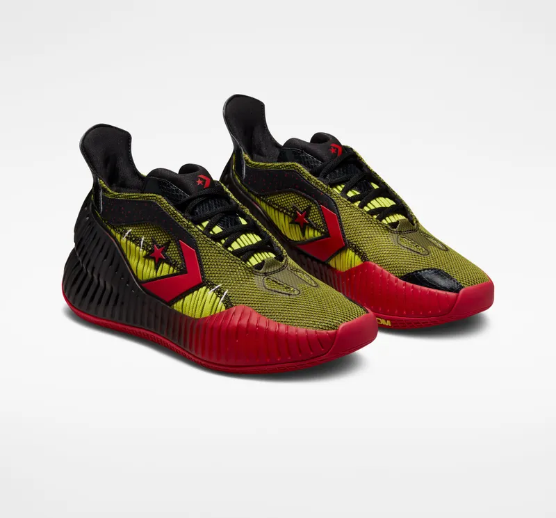 Converse All Star BB Prototype CX “Monster Clash” Black / Laser Lemon / Red (A01242C)
