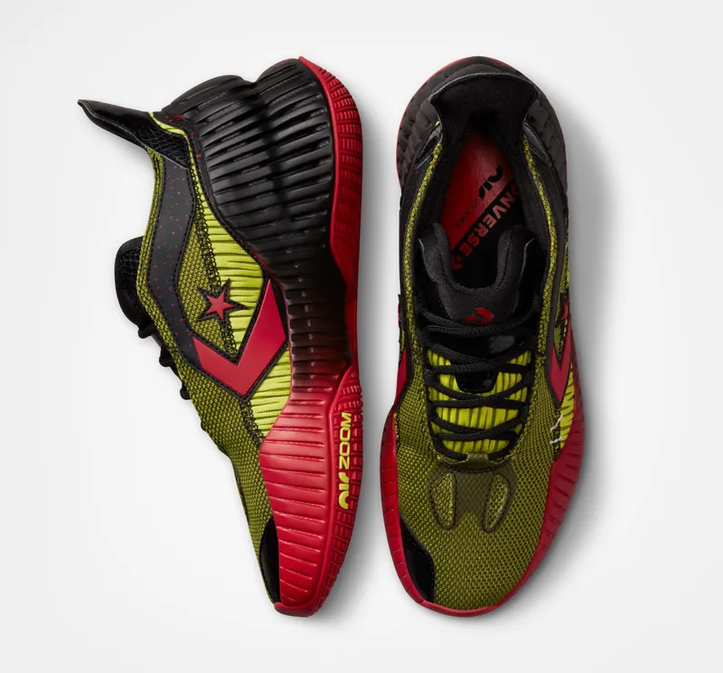 Converse All Star BB Prototype CX “Monster Clash” Black / Laser Lemon / Red (A01242C)