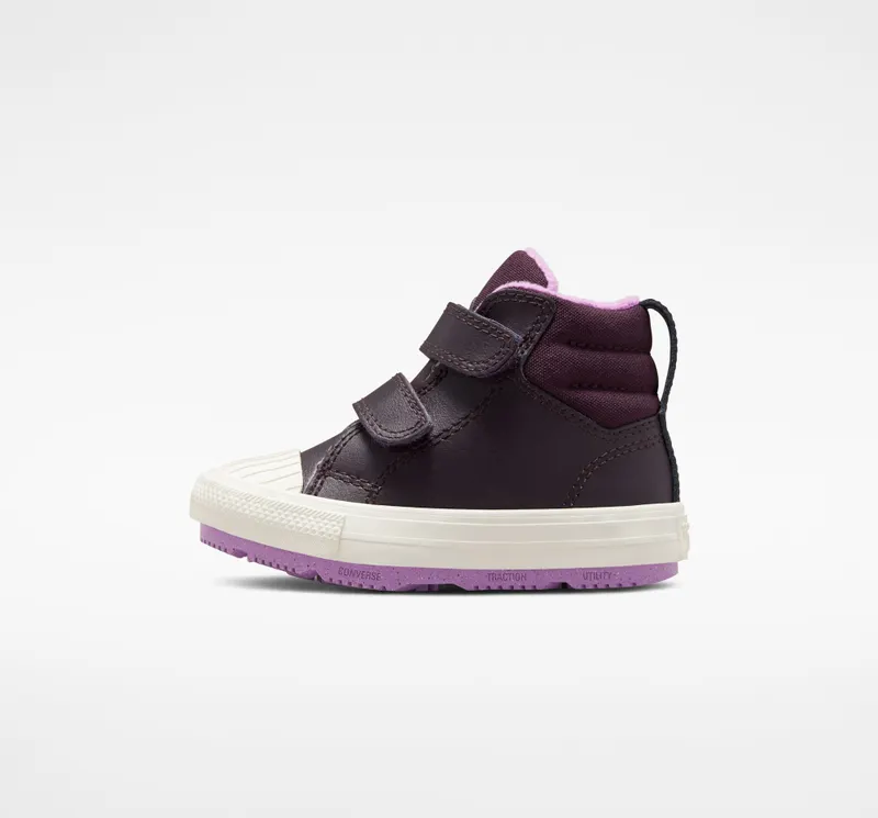 Converse Chuck Taylor All Star Berkshire Boot Easy-On Leather Black Cherry/violet Shock