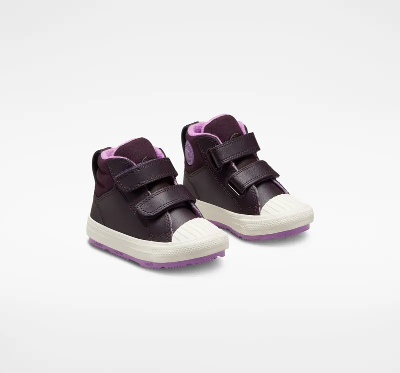 Converse Chuck Taylor All Star Berkshire Boot Easy-On Leather Black Cherry/violet Shock