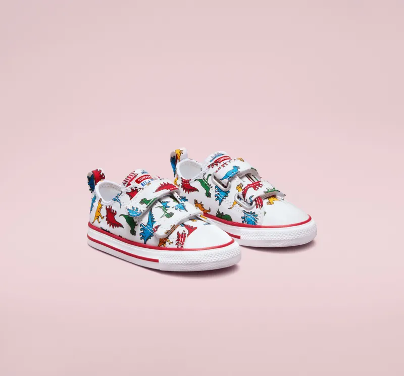 Converse Chuck Taylor All Star Easy-On Dinosaurs Wit/enamel Red/totally Blue