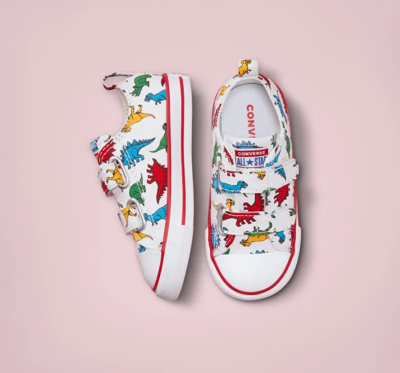 Converse Chuck Taylor All Star Easy-On Dinosaurs Wit/enamel Red/totally Blue