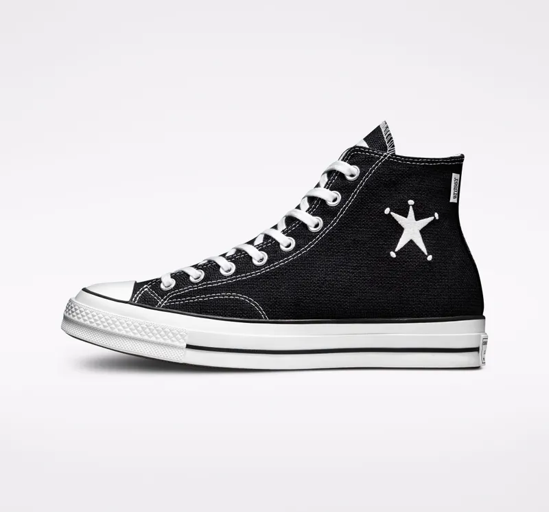 Converse x Stussy Chuck 70 High Black White (A01765C)