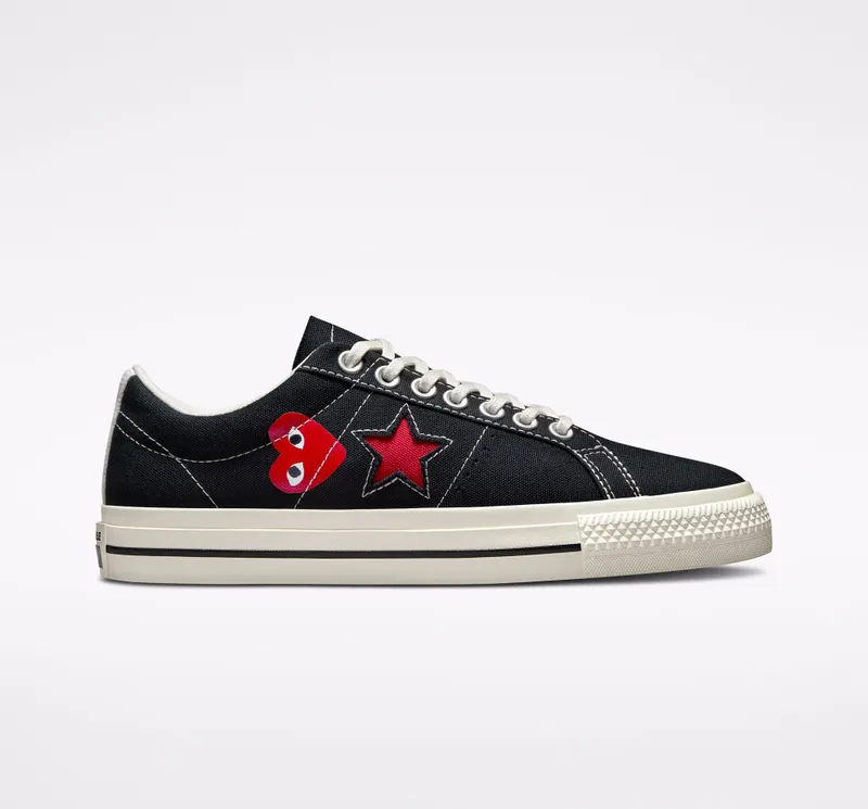 Converse x Comme des Garçons Play One Star Low Black (A01791C)