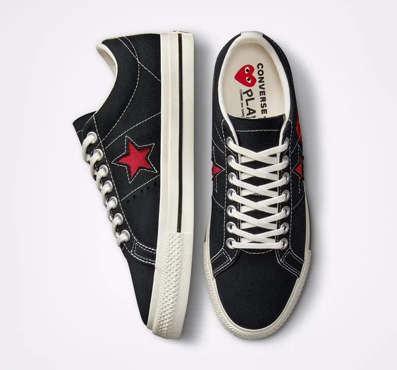 Converse x Comme des Garçons Play One Star Low Black (A01791C)