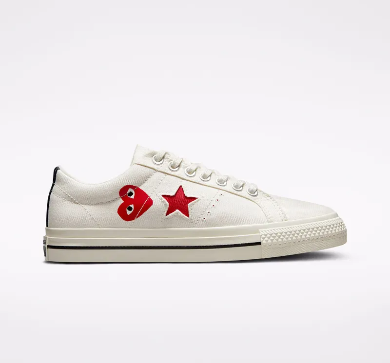 Converse x Comme des Garçons Play One Star Low White (A01792C)