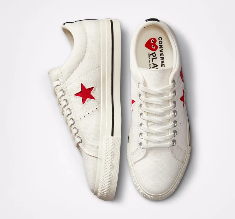Converse x Comme des Garçons Play One Star Low White (A01792C)