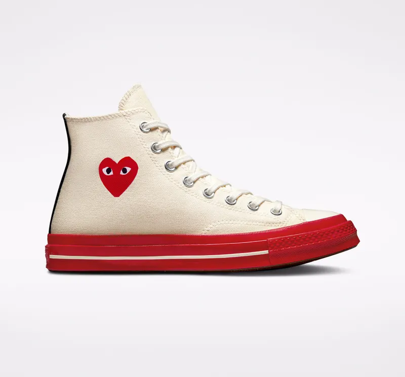 Converse Converse x Comme des Garçons PLAY Chuck 70 Pristine/rood/egret (A01794C)