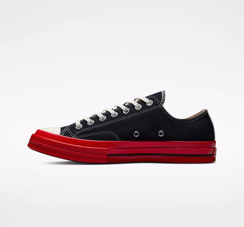 Converse Converse x Comme des Garçons PLAY Chuck 70 Zwart/rood/egret (A01795C)