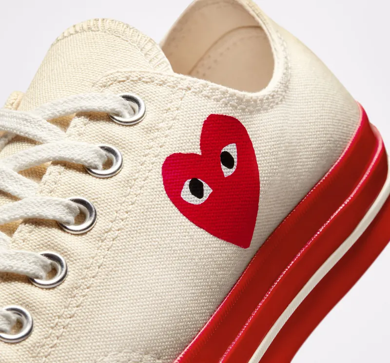 Converse Converse x Comme des Garçons PLAY Chuck 70 Pristine/rood/egret (A01796C)