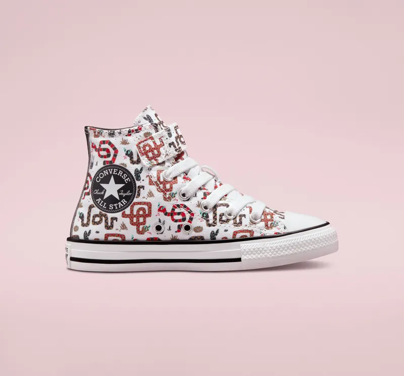 Converse Chuck Taylor All Star Easy-On Snake Wit/dk Smoke Grey/rood