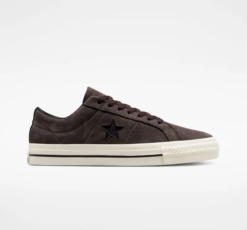 Converse One Star Pro Nubuck Leather Coffee Nut/egret/zwart