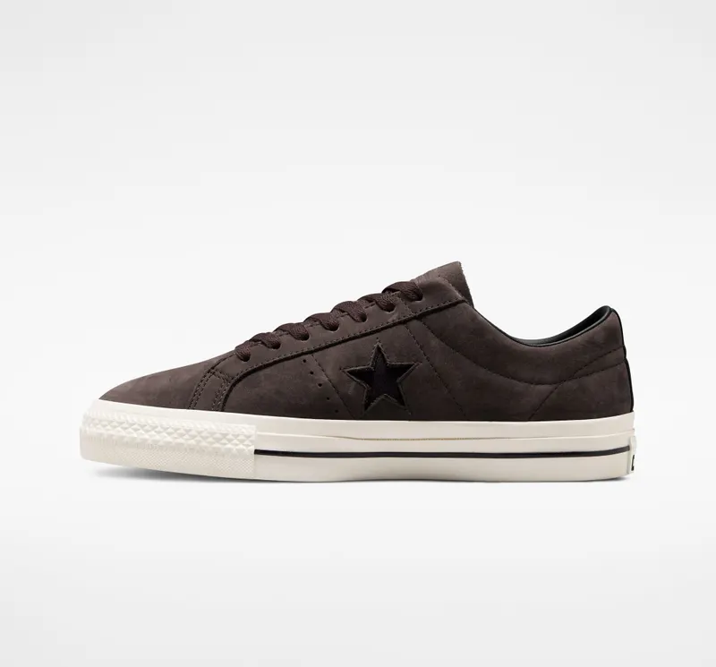 Converse One Star Pro Nubuck Leather Coffee Nut/egret/zwart