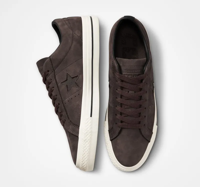 Converse One Star Pro Nubuck Leather Coffee Nut/egret/zwart