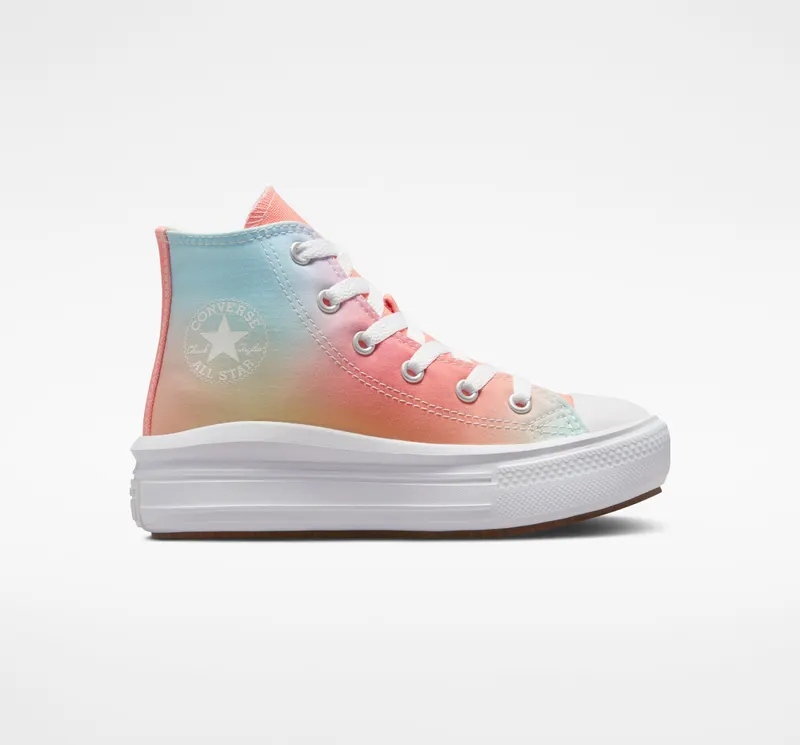 Converse Chuck Taylor All Star Move Platform Rainbow Ombre Lawn Flamingo/egret/white