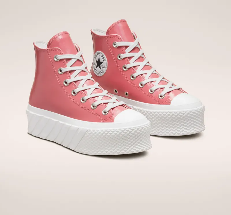 Converse Chuck Taylor All Star Lift 2X Platform Polka Dots Madder Pink/vintage White