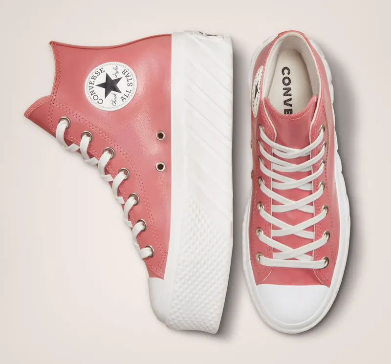 Converse Chuck Taylor All Star Lift 2X Platform Polka Dots Madder Pink/vintage White