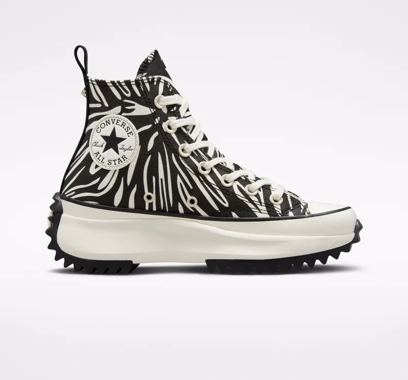 Converse Run Star Hike Platform Animalier Egret/zwart/egret