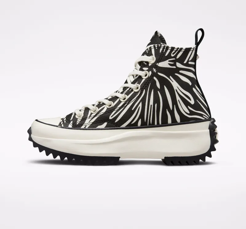 Converse Run Star Hike Platform Animalier Egret/zwart/egret